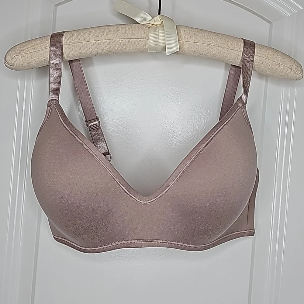 Rene Rofe 3 Comfort Wire-Free (Pink, Black & Mauve) Bras - Size 36DD - Picture 4 of 7